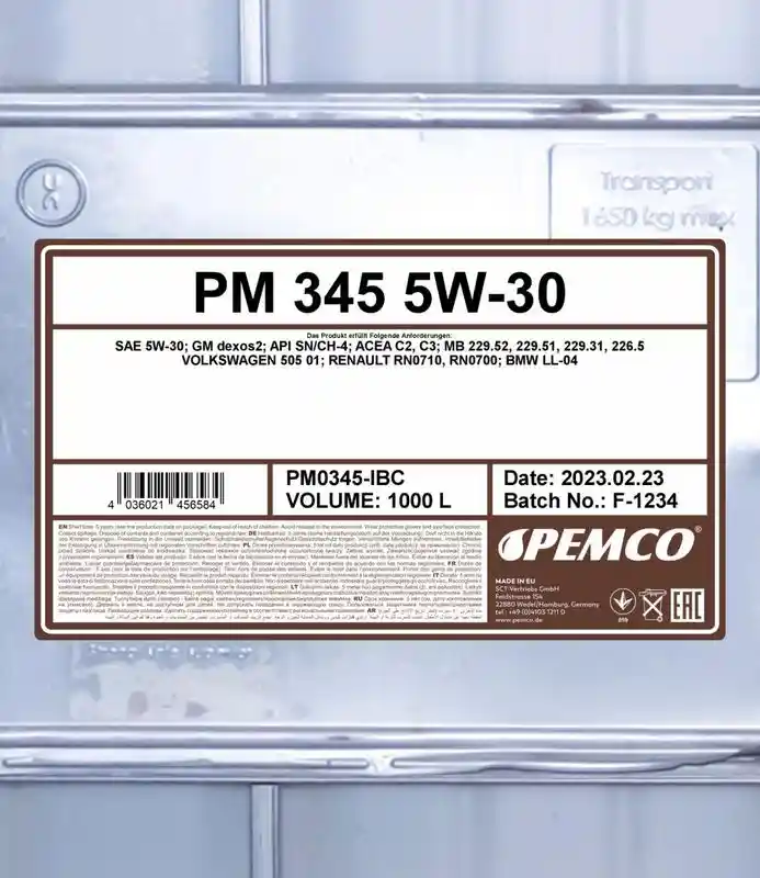 SCT - MANNOL PM0345-IBC