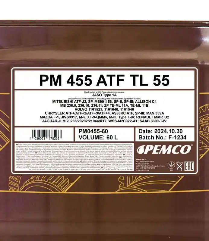 SCT - MANNOL PM0455-60