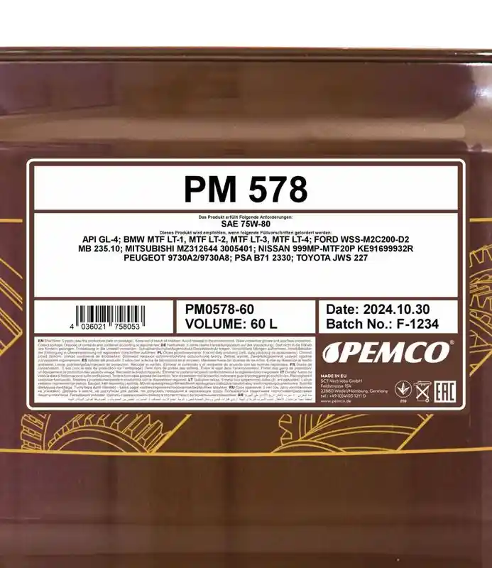 SCT - MANNOL PM0578-60