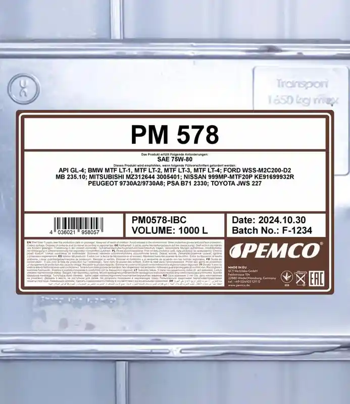 SCT - MANNOL PM0578-IBC