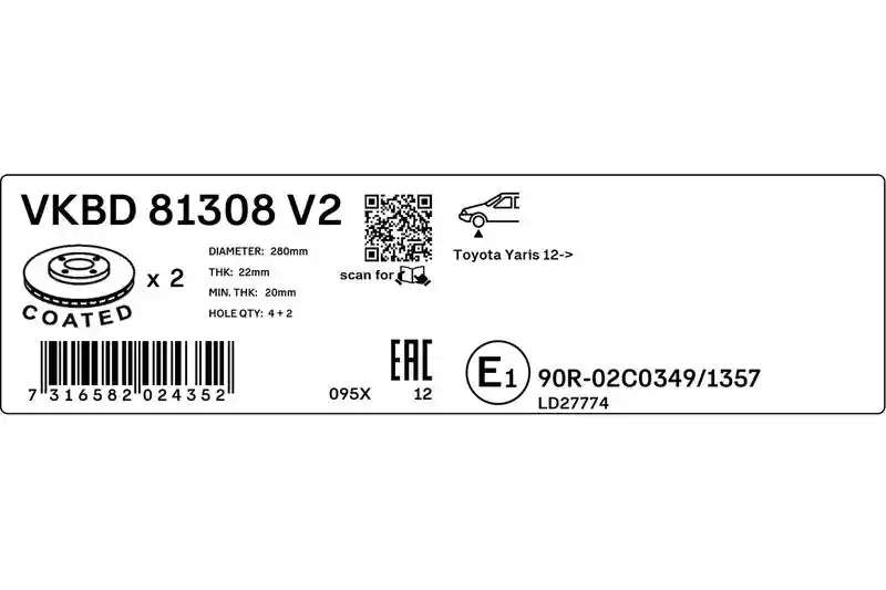 SKF VKBD 81308 V2