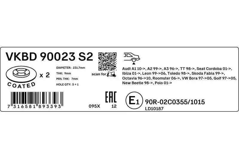 SKF VKBD 90023 S2