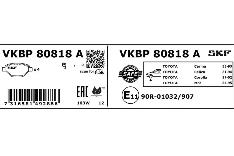 SKF VKBP 80818 A