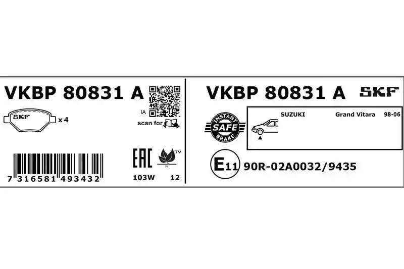 SKF VKBP 80831 A
