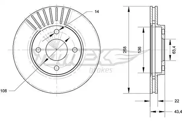 TOMEX Brakes TX 70-13 TOMEX Brakes TX 70-13