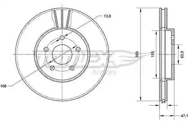 TOMEX Brakes TX 70-44