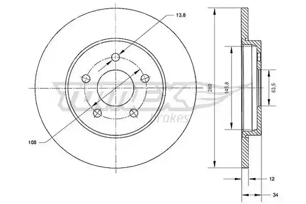 TOMEX Brakes TX 70-53