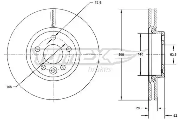 TOMEX Brakes TX 71-56