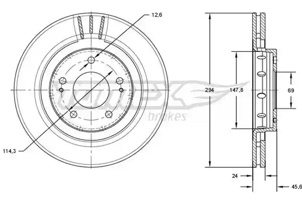 TOMEX Brakes TX 71-74