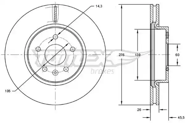 TOMEX Brakes TX 72-49 TOMEX Brakes TX 72-49