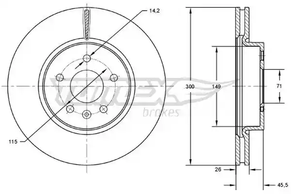 TOMEX Brakes TX 72-53 TOMEX Brakes TX 72-53