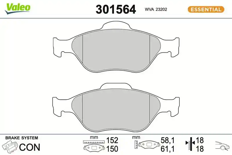 VALEO 301564 VALEO 301564