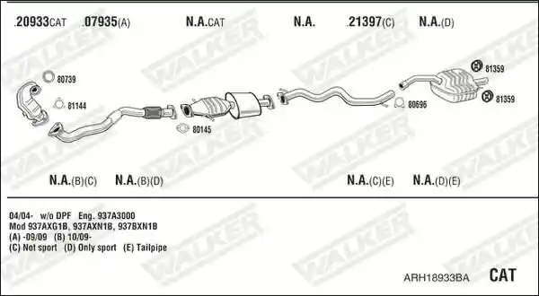 WALKER ARH18933BA