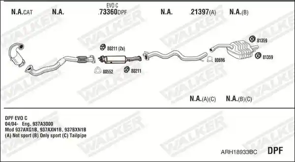 WALKER ARH18933BC