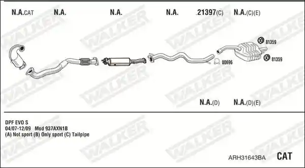 WALKER ARH31643BA
