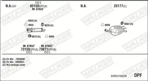WALKER ARK018929 WALKER ARK018929