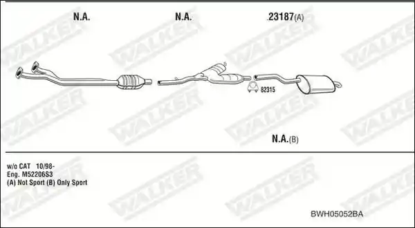 WALKER BWH05052BA