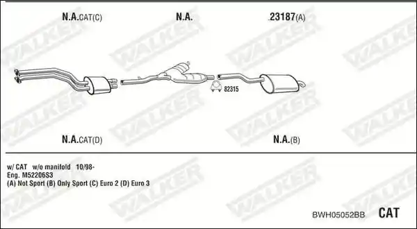 WALKER BWH05052BB