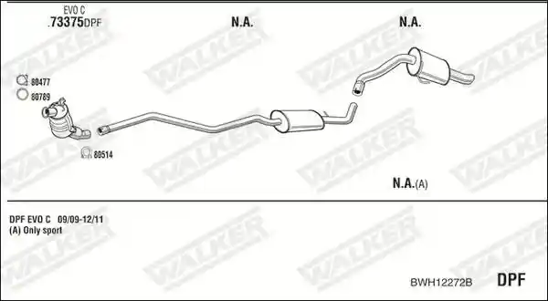WALKER BWH12272B