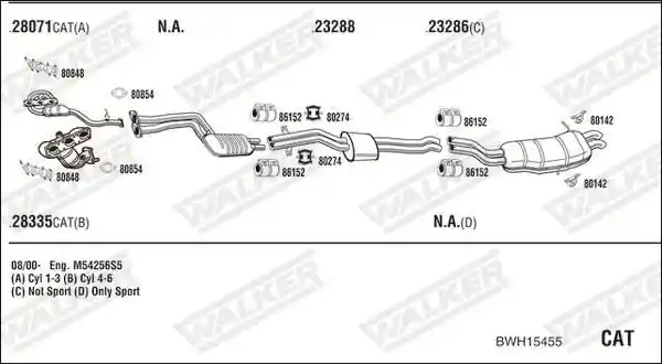 WALKER BWH15455