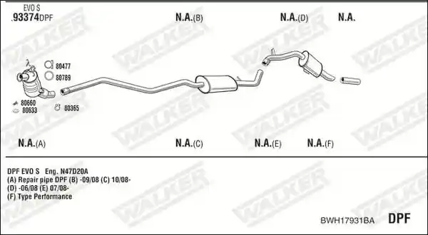 WALKER BWH17931BA