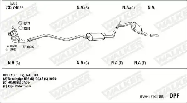 WALKER BWH17931BB