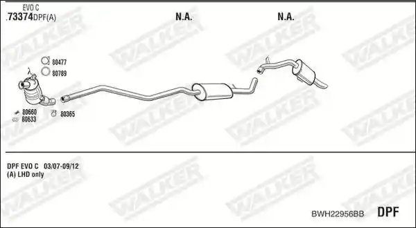 WALKER BWH22956BB