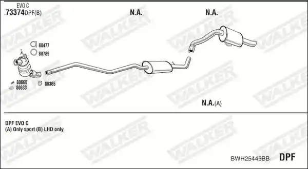 WALKER BWH25445BB