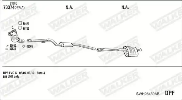 WALKER BWH25489AB
