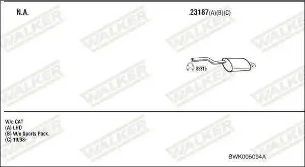 WALKER BWK005094A