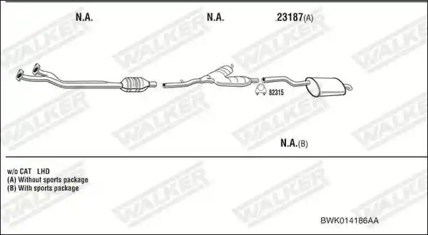 WALKER BWK014186AA
