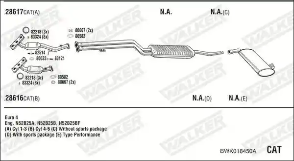 WALKER BWK018450A