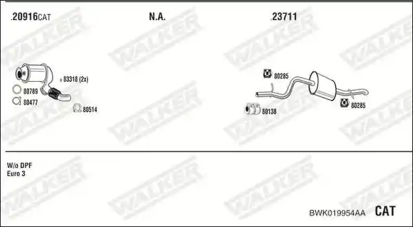 WALKER BWK019954AA