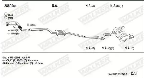 WALKER BWK019998AA