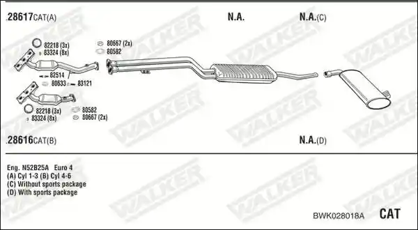 WALKER BWK028018A