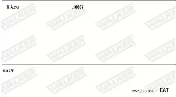 WALKER BWK033778A