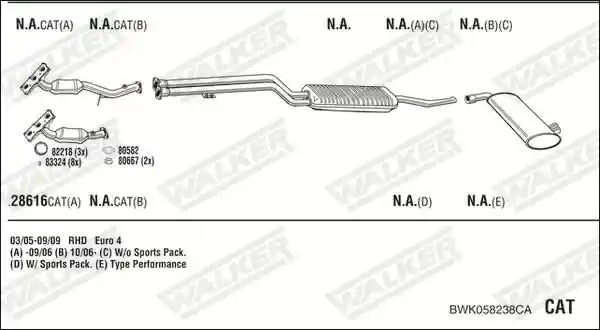 WALKER BWK058238CA