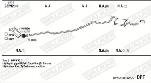 WALKER BWK100842AA