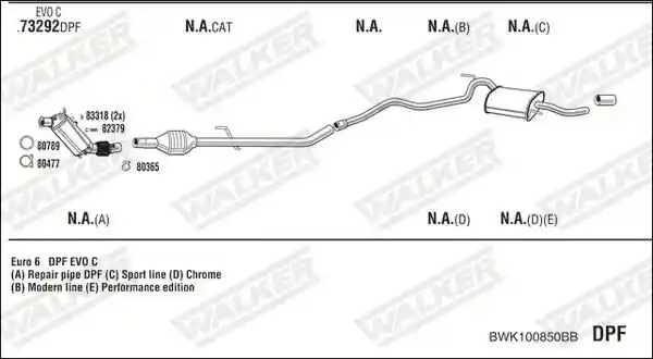 WALKER BWK100850BB