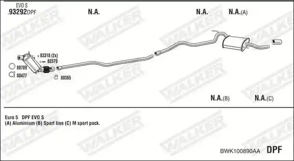 WALKER BWK100890AA