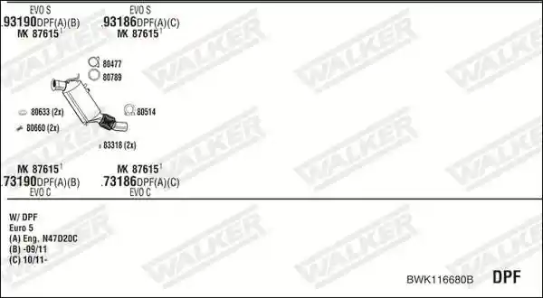 WALKER BWK116680B
