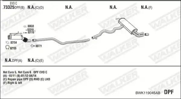 WALKER BWK119045AB