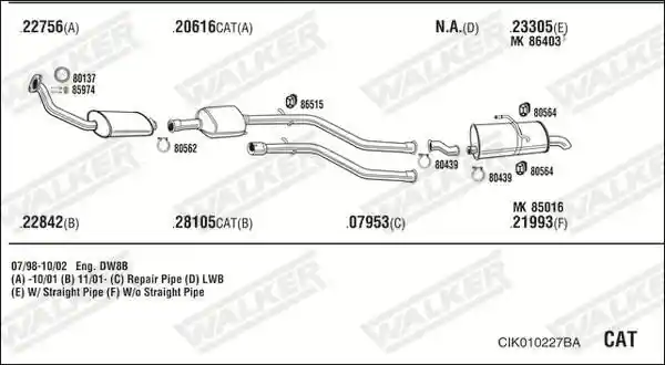 WALKER CIK010227BA