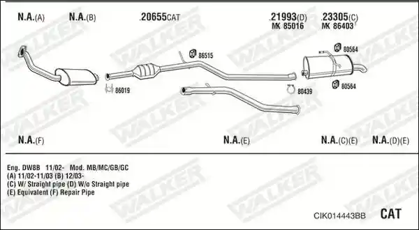 WALKER CIK014443BB