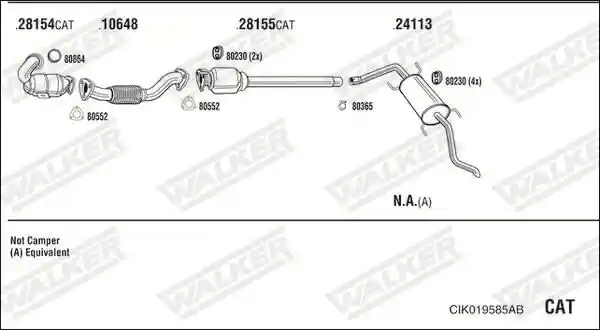 WALKER CIK019585AB