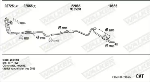 WALKER FIK008970CA