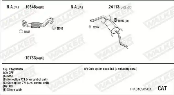WALKER FIK010205BA