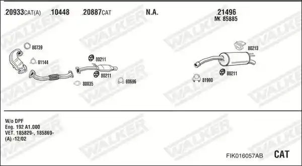 WALKER FIK016057AB