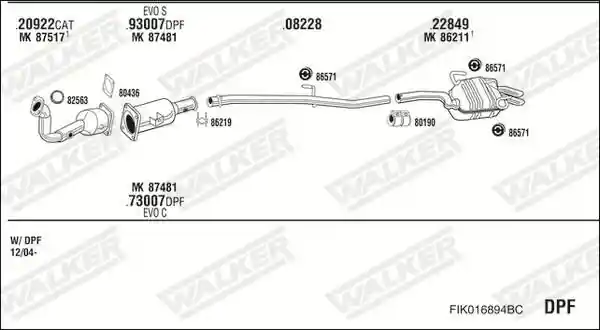 WALKER FIK016894BC
