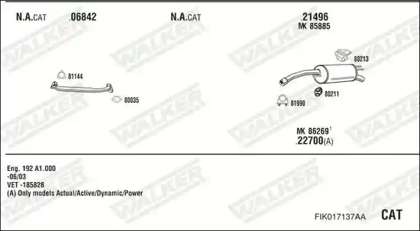 WALKER FIK017137AA